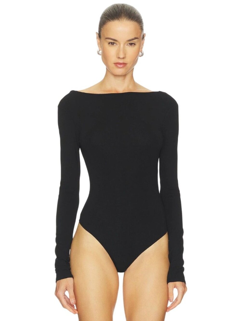 ALL THE WAYS Celine Bodysuit in Black Small New Womens Long Sleeve